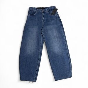 NWT 7 For All Mankind Dark Wash Barrel Jeans Bonnie Curvilinear Glen Allen 28